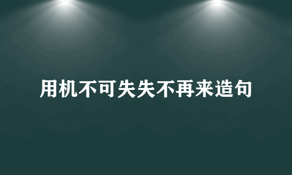 用机不可失失不再来造句