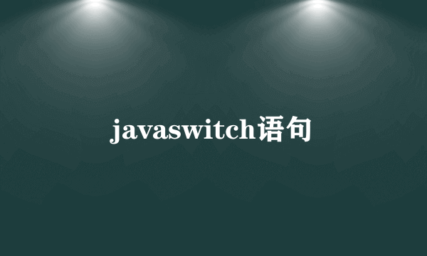javaswitch语句