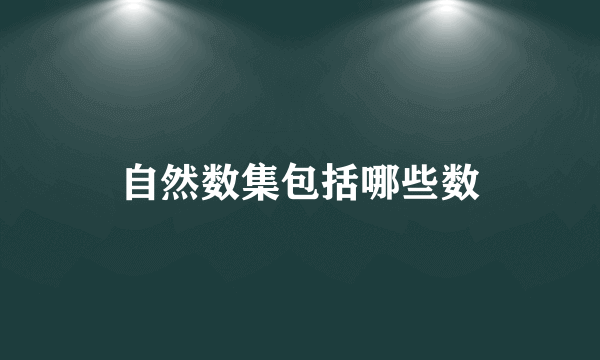 自然数集包括哪些数
