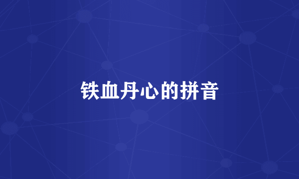 铁血丹心的拼音