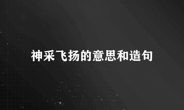 神采飞扬的意思和造句