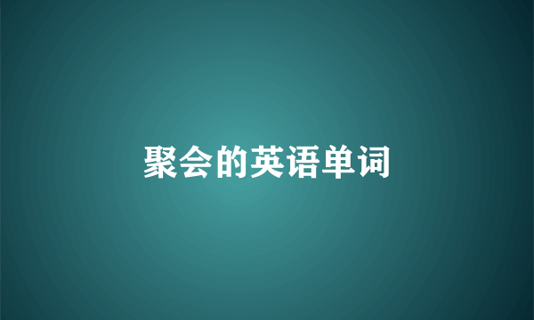 聚会的英语单词