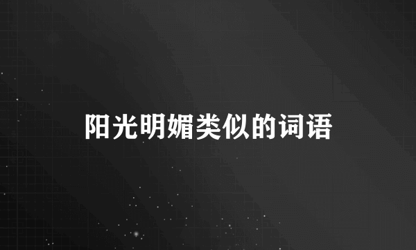 阳光明媚类似的词语