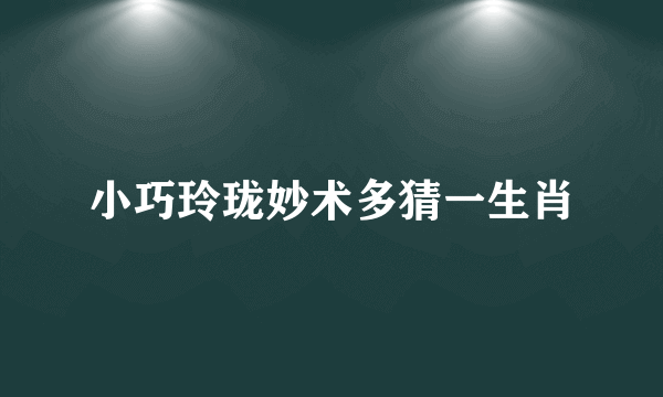 小巧玲珑妙术多猜一生肖