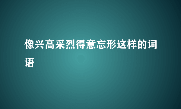 像兴高采烈得意忘形这样的词语