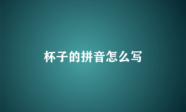 杯子的拼音怎么写