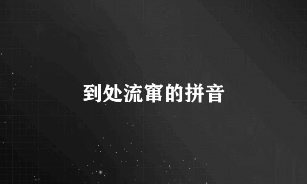 到处流窜的拼音