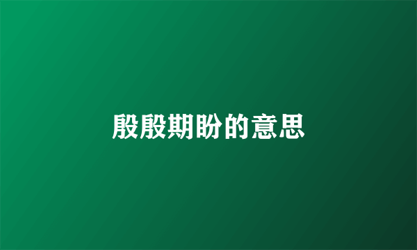 殷殷期盼的意思