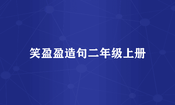 笑盈盈造句二年级上册
