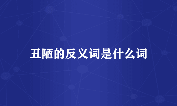 丑陋的反义词是什么词