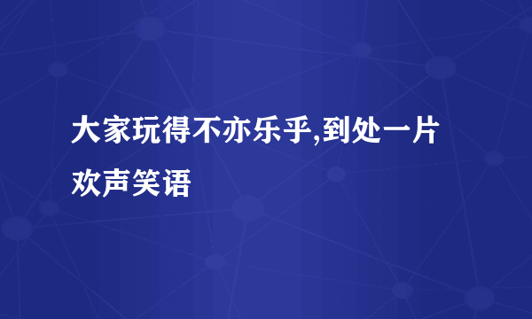 大家玩得不亦乐乎,到处一片欢声笑语