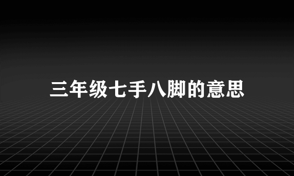 三年级七手八脚的意思