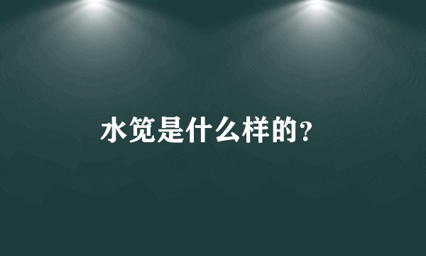 水笕是什么样的?