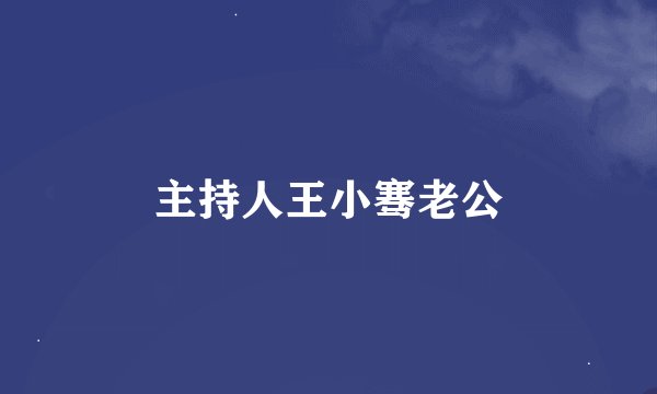 主持人王小骞老公
