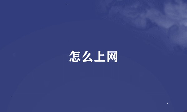 怎么上网