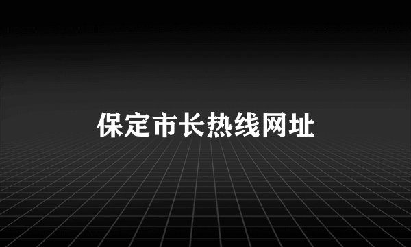 保定市长热线网址