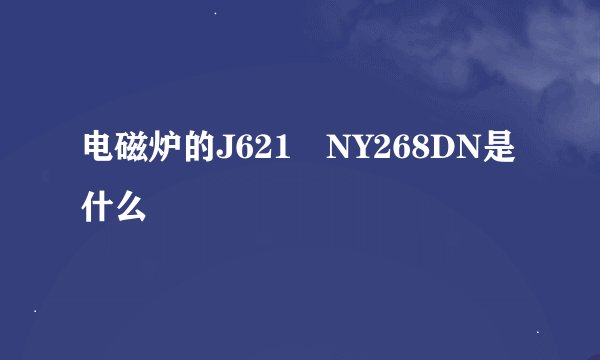 电磁炉的J621丅NY268DN是什么