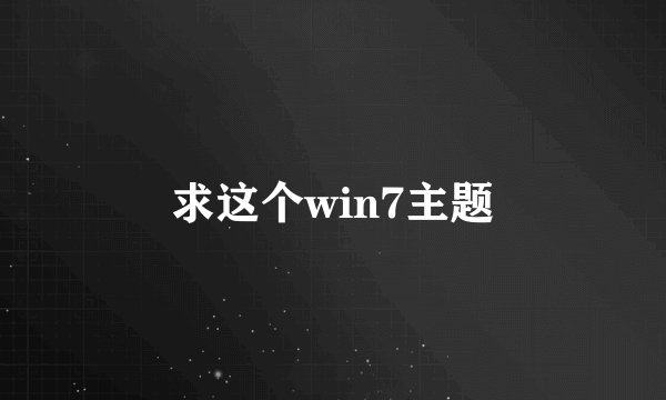 求这个win7主题