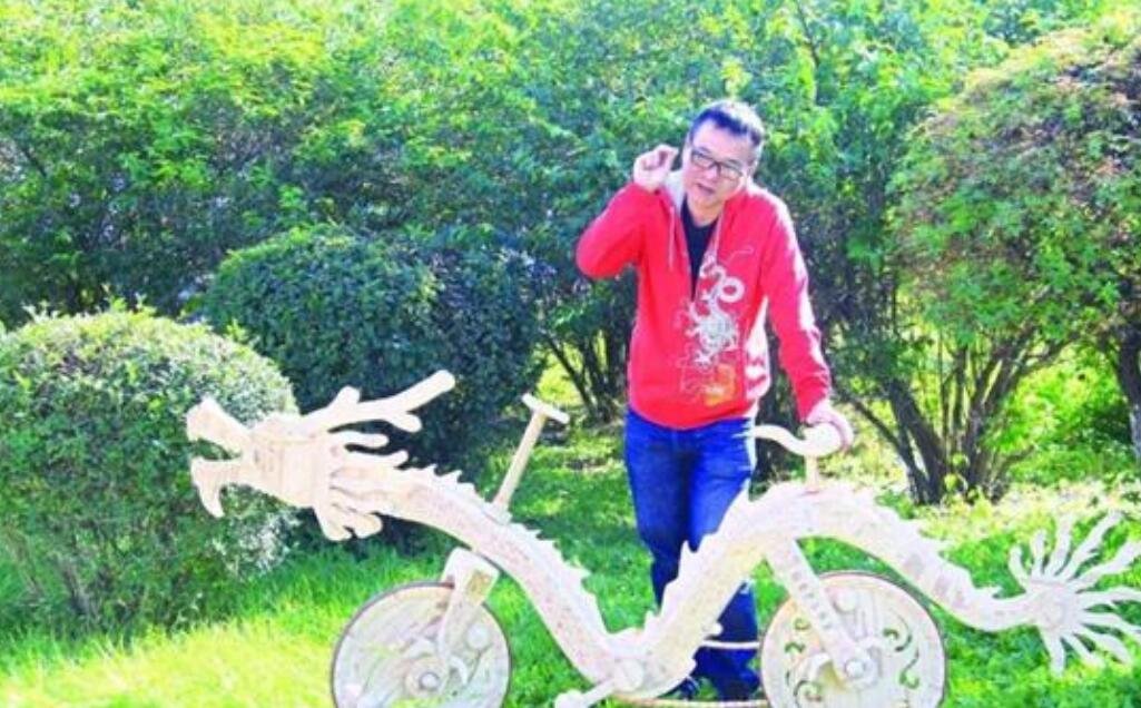 用22000跟雪糕棍做龙行自行车,这车有什么制作意义?