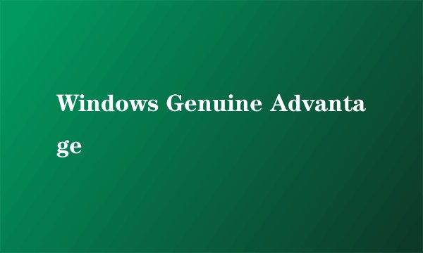 Windows Genuine Advantage