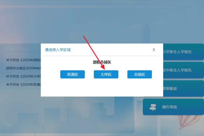 湖南省邵阳市小学生报名网址是多少