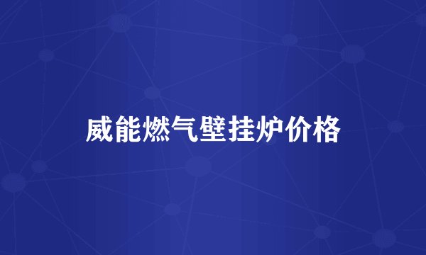 威能燃气壁挂炉价格