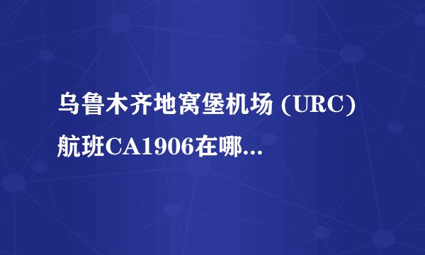 乌鲁木齐地窝堡机场 (URC)航班CA1906在哪个航站楼