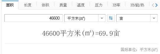4.66万平方米是多少亩
