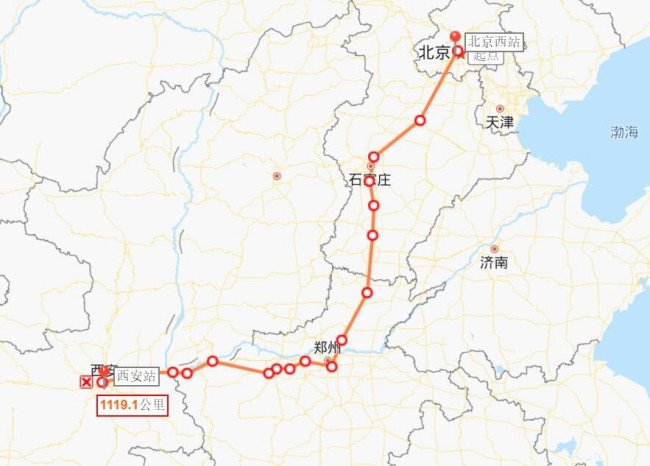 z19次列车路线图