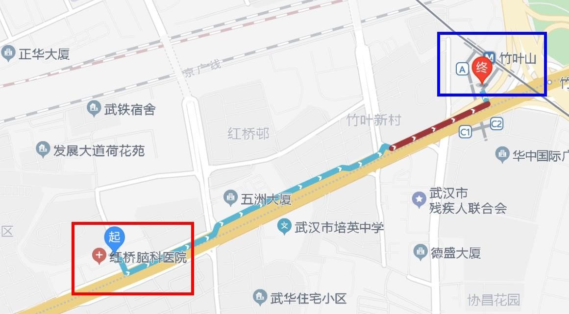 武汉红桥脑科医院离哪个地铁站近？