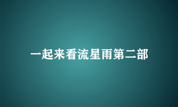 一起来看流星雨第二部