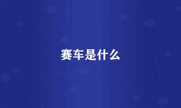 赛车是什么