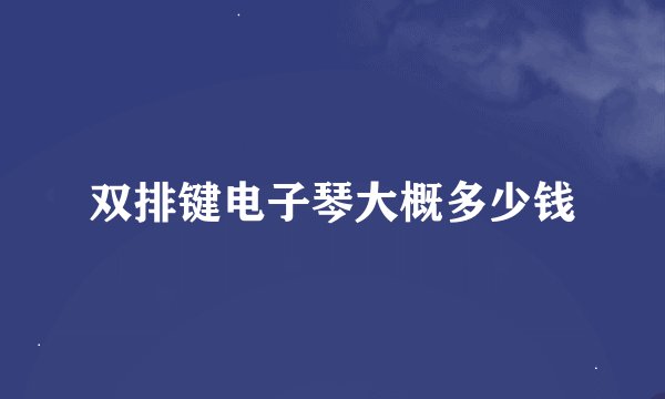 双排键电子琴大概多少钱