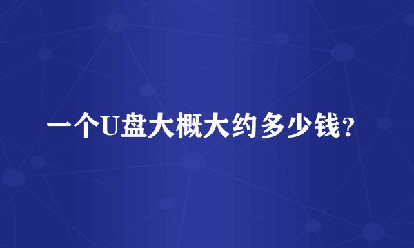 一个U盘大概大约多少钱？