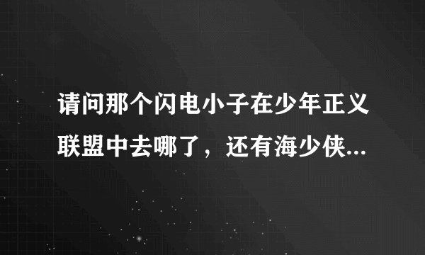 请问那个闪电小子在少年正义联盟中去哪了，还有海少侠，请帮帮我吧！