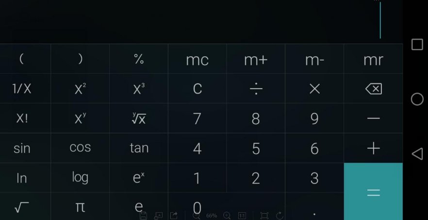 手机里科学计算器的英文符号代表什么