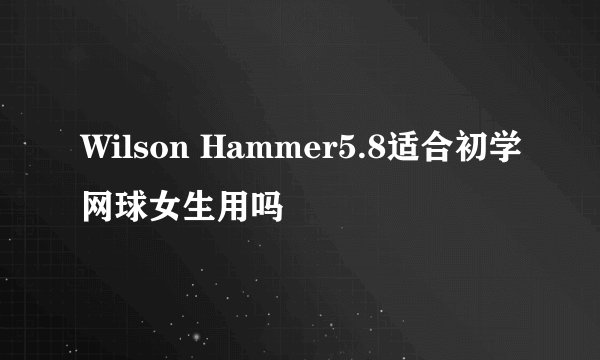 Wilson Hammer5.8适合初学网球女生用吗