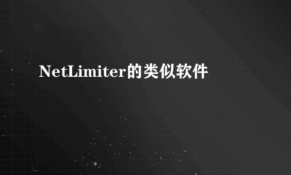 NetLimiter的类似软件