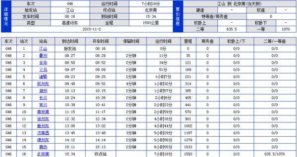北京到杭州高铁途径站点有哪些？