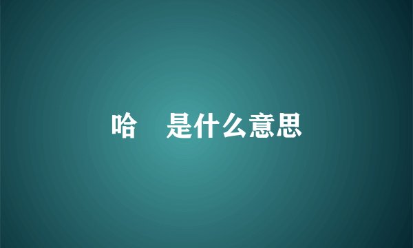 哈啰是什么意思