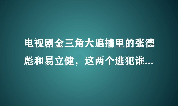 电视剧金三角大追捕里的张德彪和易立健，这两个逃犯谁最聪明最厉害呢？