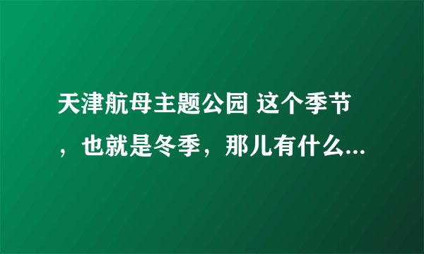 天津航母主题公园 这个季节，也就是冬季，那儿有什么好玩的么？还有，门票是多少，都包含什么游玩内容呢