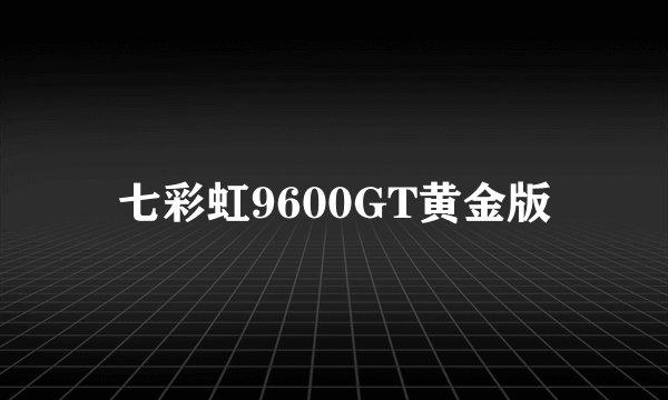 七彩虹9600GT黄金版