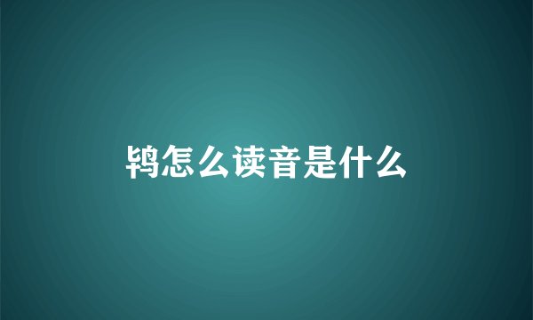鸨怎么读音是什么