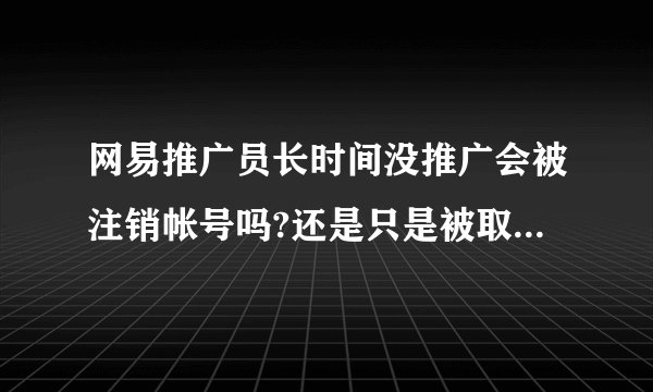 网易推广员长时间没推广会被注销帐号吗?还是只是被取消推广员资格？