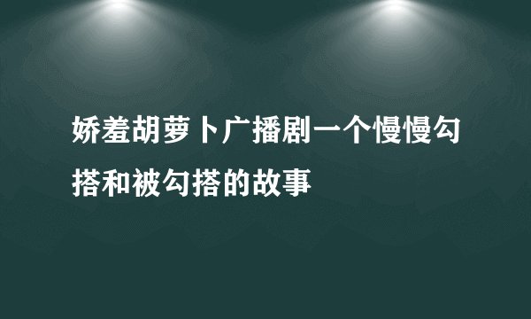 娇羞胡萝卜广播剧一个慢慢勾搭和被勾搭的故事
