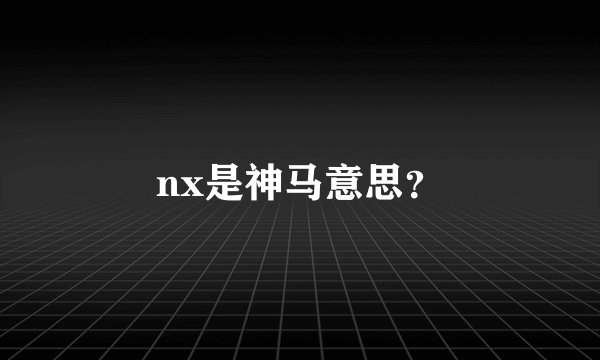 nx是神马意思？
