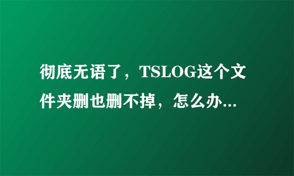 彻底无语了，TSLOG这个文件夹删也删不掉，怎么办嘛？？？