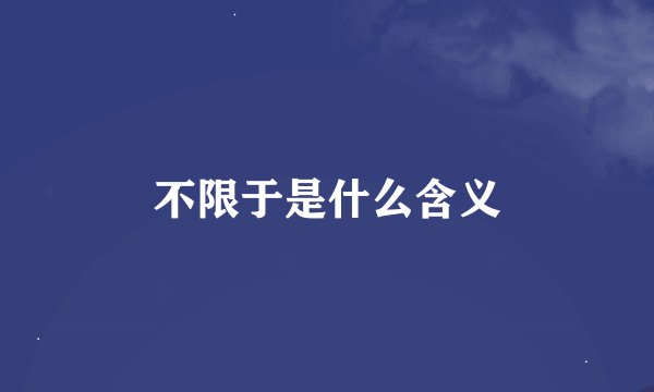 不限于是什么含义