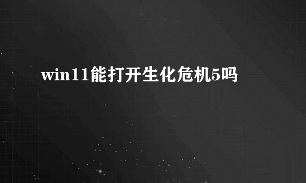 win11能打开生化危机5吗